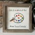 Artist's Palette Paint Your Life With Colors Sea Glass Framed Art - image 0