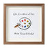 Artist's Palette Paint Your Life With Colors Sea Glass Framed Art - Walnut Brown - 8" X 8" - image 7
