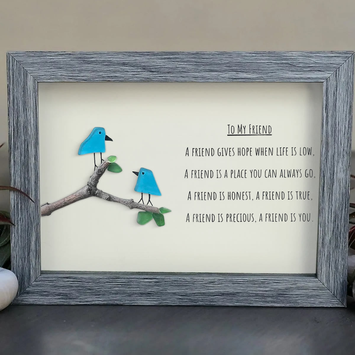 Friendship Poem To My Friend Sea Glass Framed Art - image 8