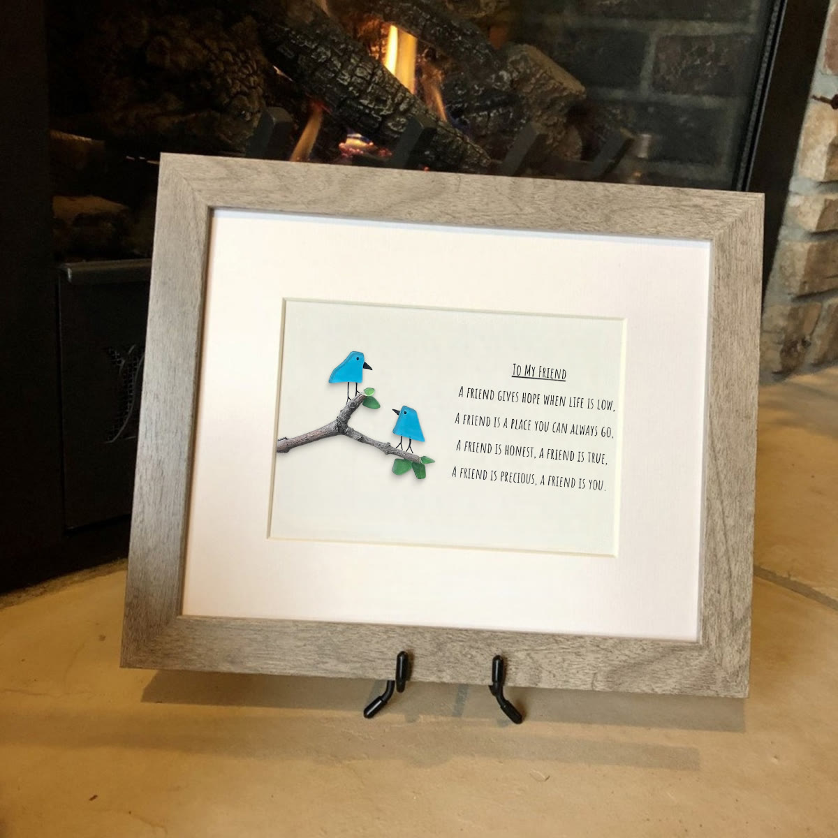 Friendship Poem To My Friend Sea Glass Framed Art - image 5