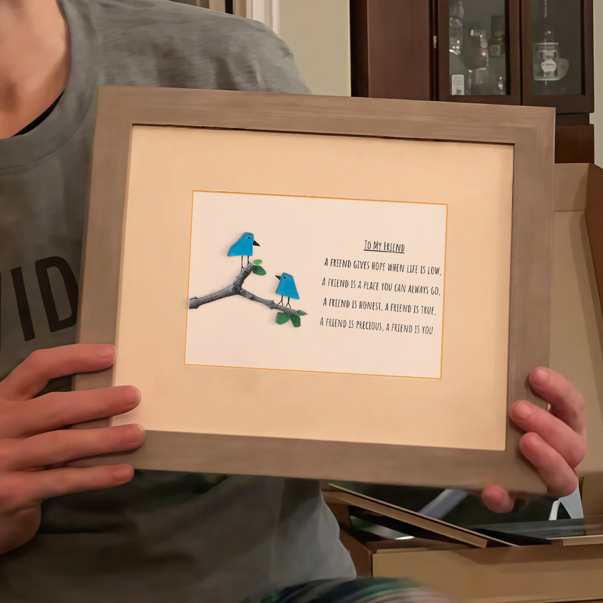 Friendship Poem To My Friend Sea Glass Framed Art - image 6
