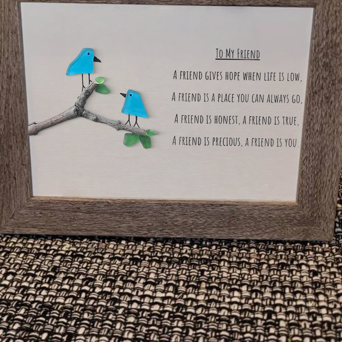 Friendship Poem To My Friend Sea Glass Framed Art - image 9