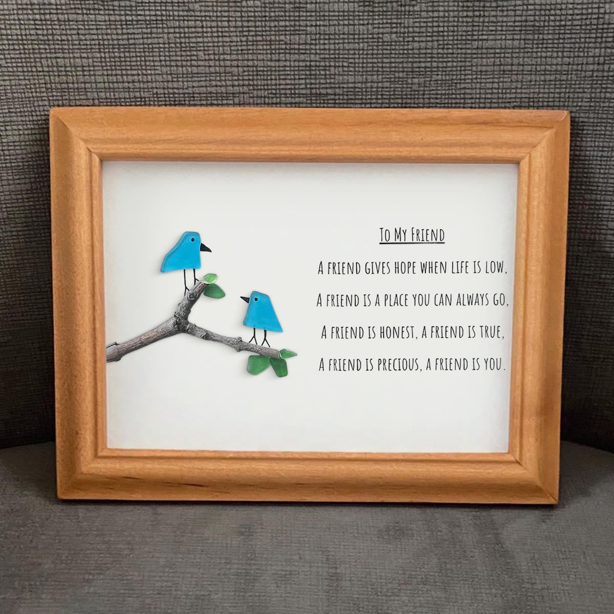 Friendship Poem To My Friend Sea Glass Framed Art - image 2