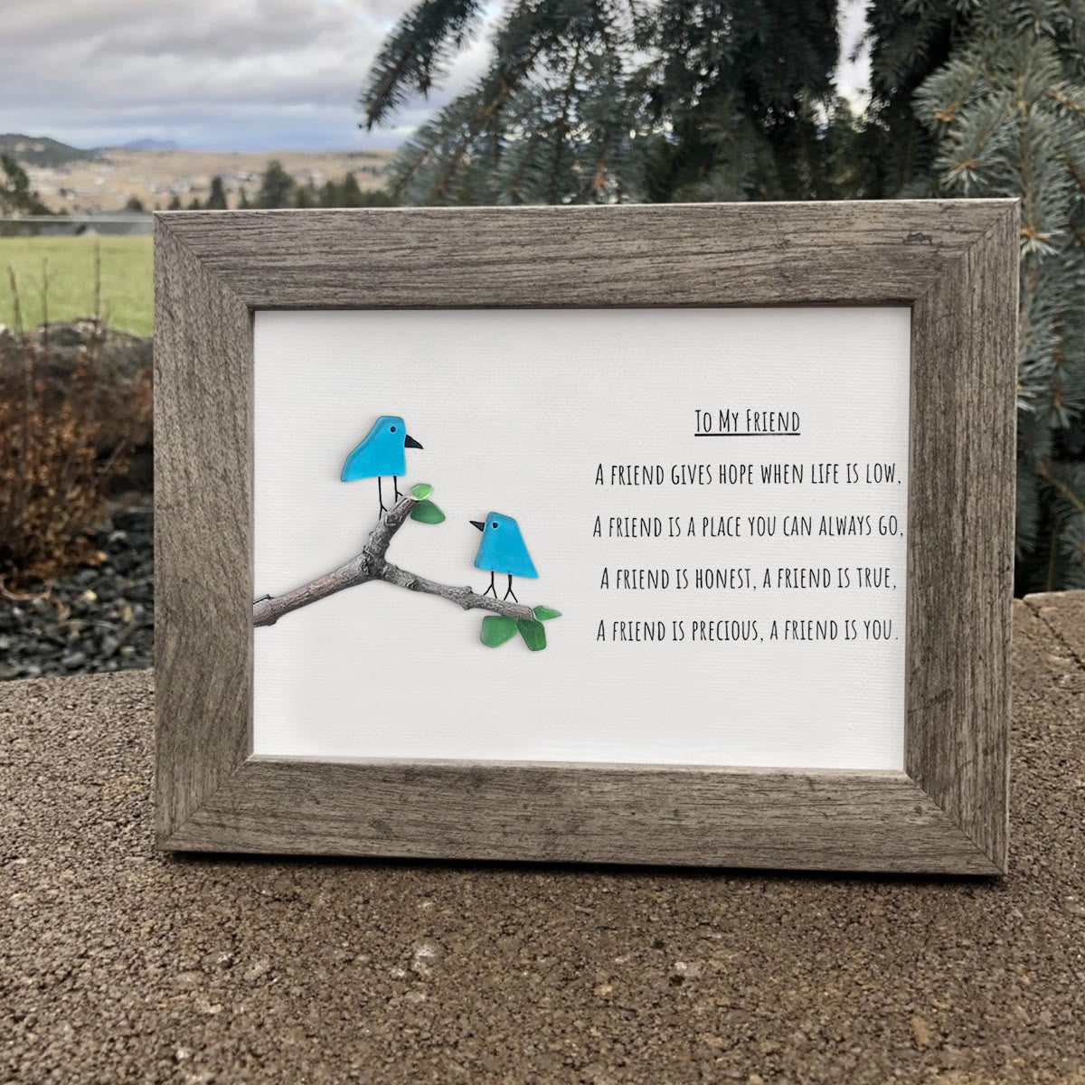 Friendship Poem To My Friend Sea Glass Framed Art - image 7