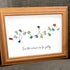 Christmas Light Bulbs Sea Glass Framed Art - image 0