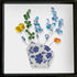 Colored Floral In Blue And White Vase Sea Glass Framed Art - image 5