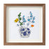 Colored Floral In Blue And White Vase Sea Glass Framed Art - Walnut Brown - 8" X 8" - image 10