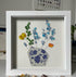 Colored Floral In Blue And White Vase Sea Glass Framed Art - image 8