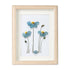 Blue Blossoming Flower Sea Glass Framed Art - Oak - 8" X 6" - image 9