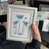 Blue Blossoming Flower Sea Glass Framed Art - image 0