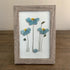Blue Blossoming Flower Sea Glass Framed Art - image 6