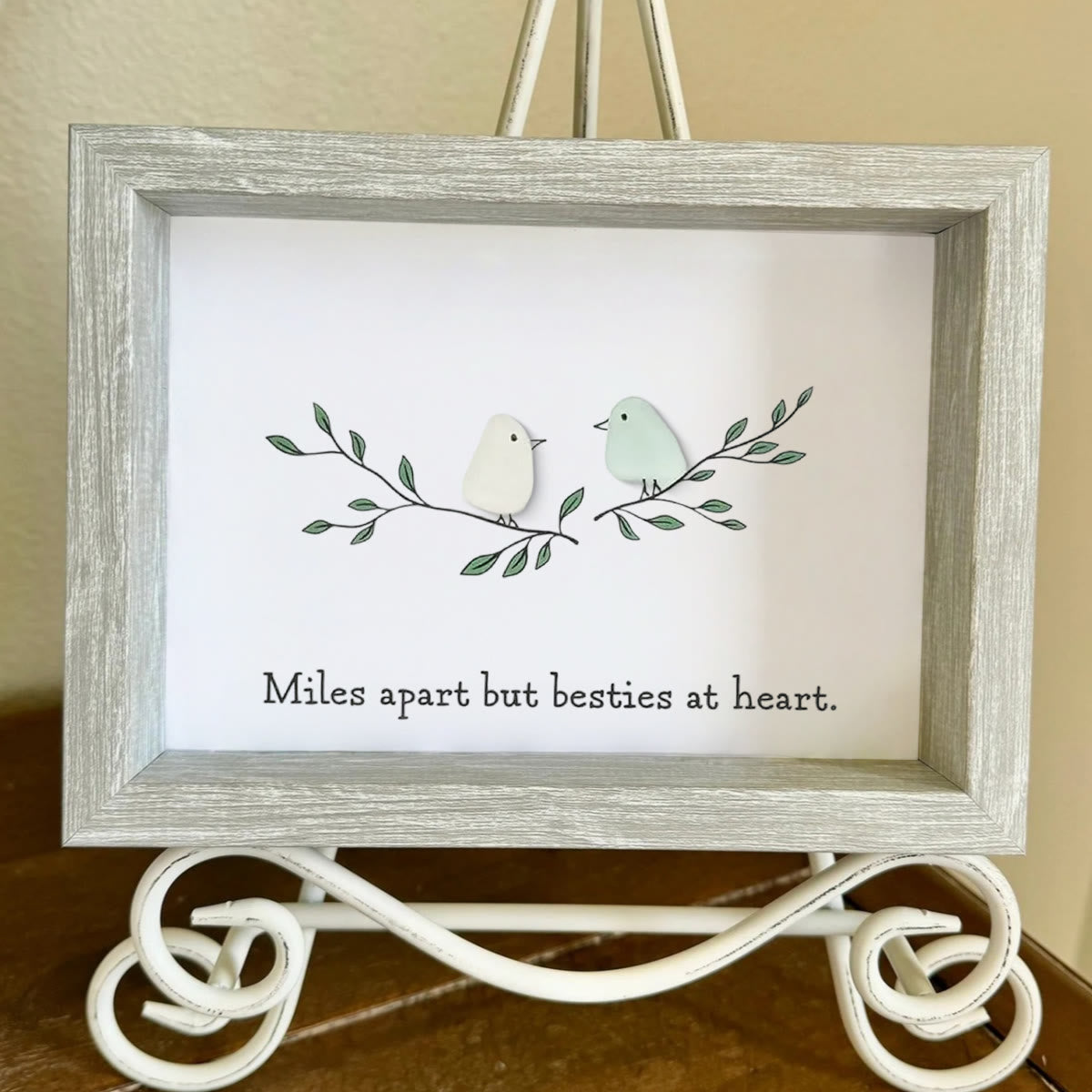 Best Friends Gift Sea Glass Framed Art - image 5