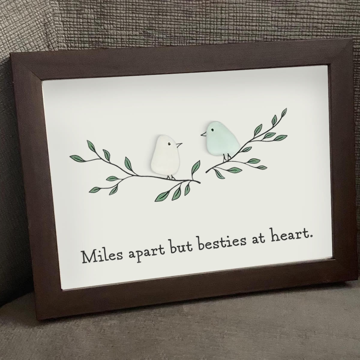 Best Friends Gift Sea Glass Framed Art - image 6