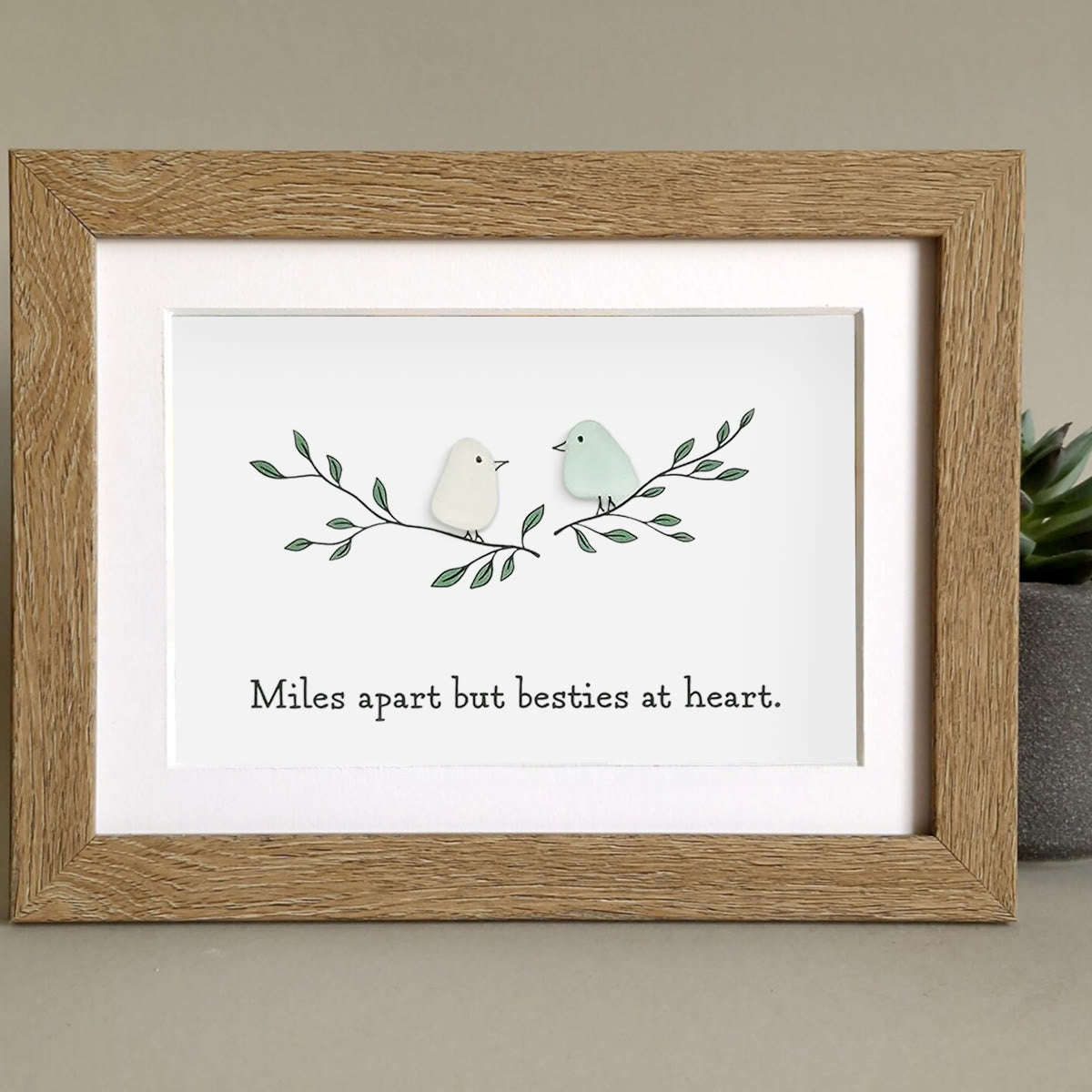 Best Friends Gift Sea Glass Framed Art - image 7
