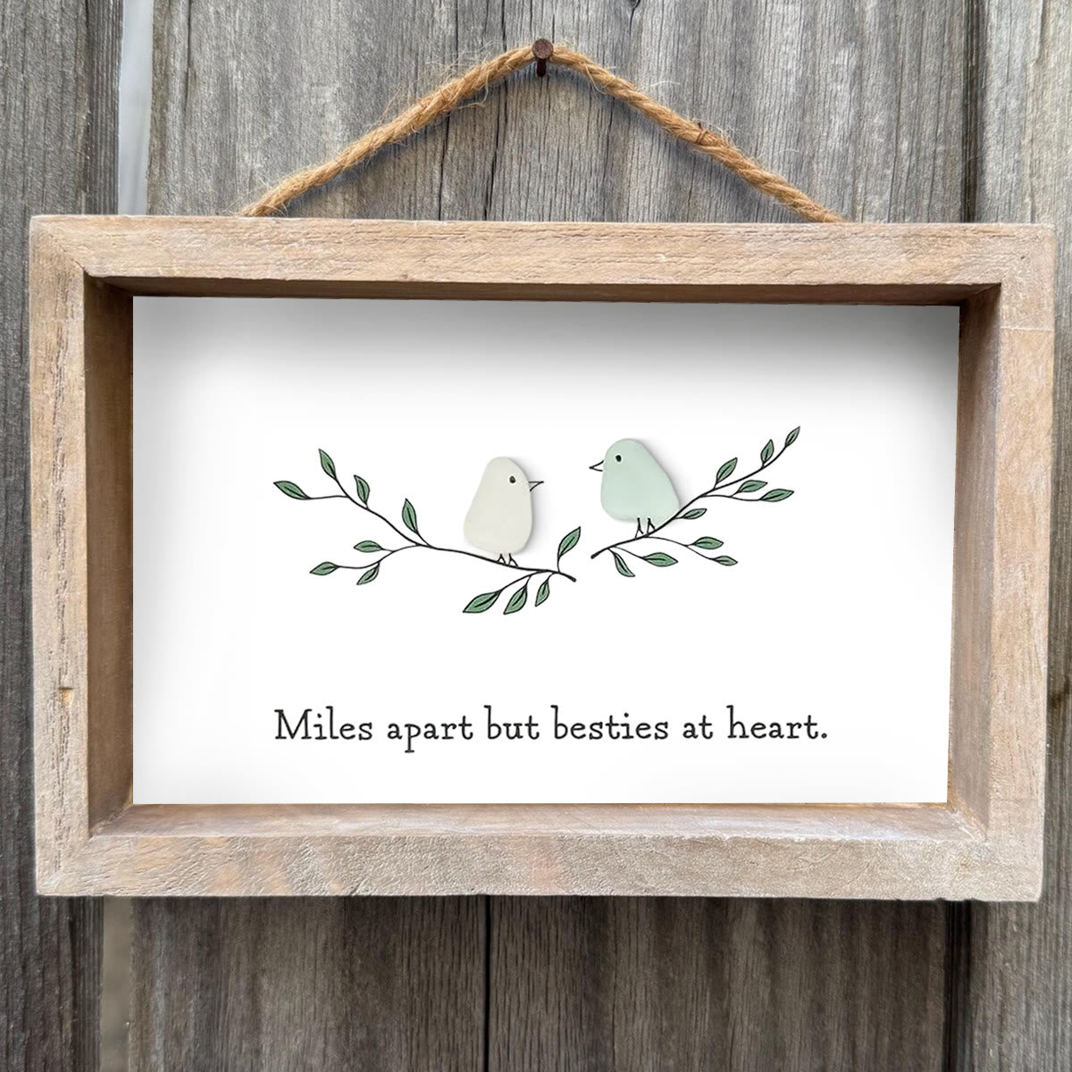 Best Friends Gift Sea Glass Framed Art - image 4