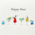 Happy Hour Cocktail Sea Glass Artwork Card With Frame - image 5