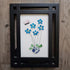 Blue Flower And Butterfly Seaglass Card Artwork With Frame - image 6