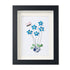 Blue Flower And Butterfly Seaglass Card Artwork With Frame - Black - 8" X 6" - image 11