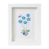 Blue Flower And Butterfly Seaglass Card Artwork With Frame - White - 8" X 6" - image 12