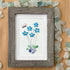 Blue Flower And Butterfly Seaglass Card Artwork With Frame - image 4
