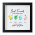 Best Friends Friendship Gift Seaglass Card Artwork With Frame - Black - 8" X 8" - image 10