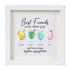 Best Friends Friendship Gift Seaglass Card Artwork With Frame - White - 8" X 8" - image 11