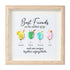 Best Friends Friendship Gift Seaglass Card Artwork With Frame - Oak - 8" X 8" - image 8