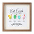 Best Friends Friendship Gift Seaglass Card Artwork With Frame - Walnut Brown - 8" X 8" - image 9