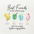 Best Friends Friendship Gift Seaglass Card Artwork With Frame - Seaglass Card - 8" X 8" - image 1