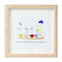 Encourage Colorful Flower Seaglass Card Artwork With Frame - Oak - 8" X 8" - image 8