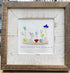 Encourage Colorful Flower Seaglass Card Artwork With Frame - image 3