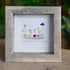 Encourage Colorful Flower Seaglass Card Artwork With Frame - image 4