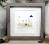 Encourage Colorful Flower Seaglass Card Artwork With Frame - image 5