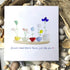 Encourage Colorful Flower Seaglass Card Artwork With Frame - Seaglass Card - 8" X 8" - image 1