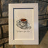 Life Happens Coffee Helps Seaglass Card Artwork With Frame - image 7