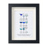 Dreamy Blue Cocktail Seaglass Card Artwork With Frame - Black - 8" X 6" - image 10