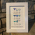 Dreamy Blue Cocktail Seaglass Card Artwork With Frame - image 6