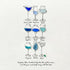 Dreamy Blue Cocktail Seaglass Card Artwork With Frame - Seaglass Card - 8" X 6" - image 1