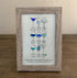 Dreamy Blue Cocktail Seaglass Card Artwork With Frame - image 5