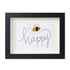 Bee Happy Sea Glass Card Artwork With Frame - Black - 6" X 8" - image 8