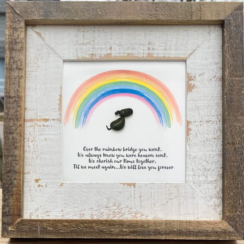 Rainbow Bridge Pet Memorial Sea Glass Framed Art - image 8
