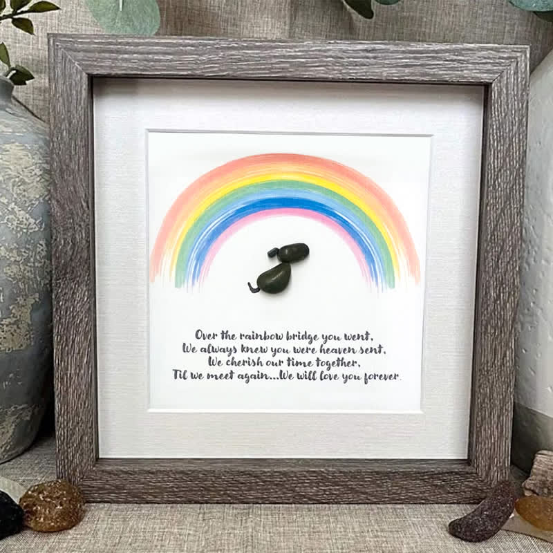 Rainbow Bridge Pet Memorial Sea Glass Framed Art - image 6