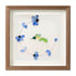 Flying Hummingbird Blue Flowers Sea Glass Framed Art - Walnut Brown - 8" X 8" - image 9
