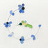 Flying Hummingbird Blue Flowers Sea Glass Framed Art - image 2