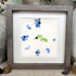 Flying Hummingbird Blue Flowers Sea Glass Framed Art - image 0