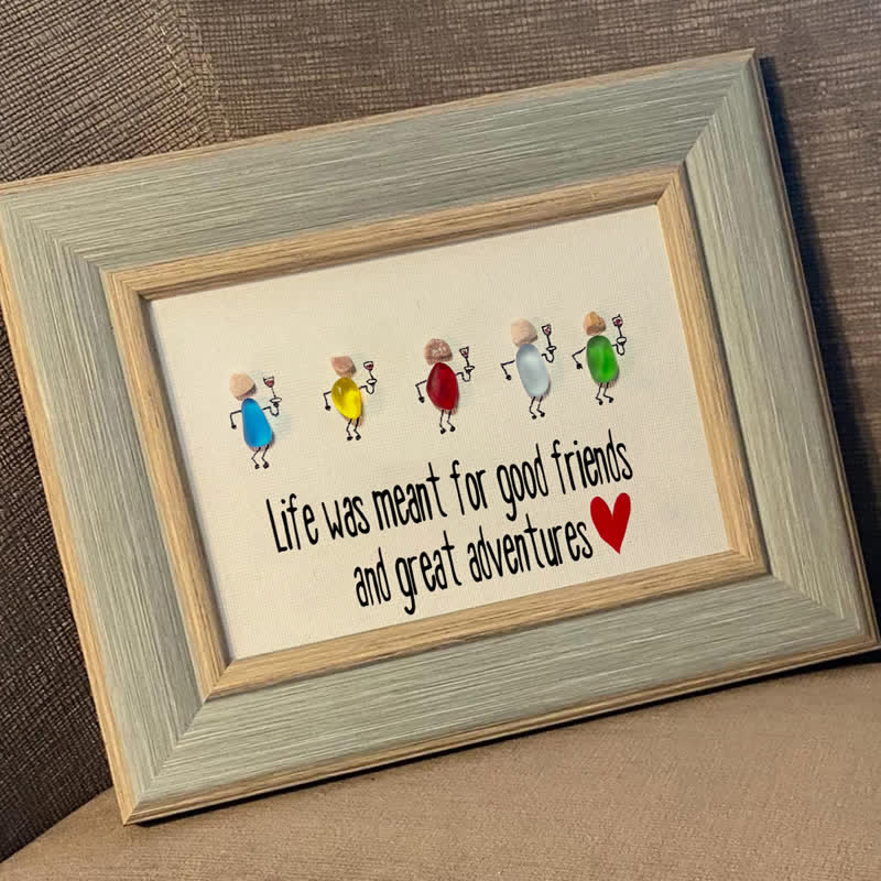 Good Friends & Wonderful Adventures Sea Glass Framed Art - image 5