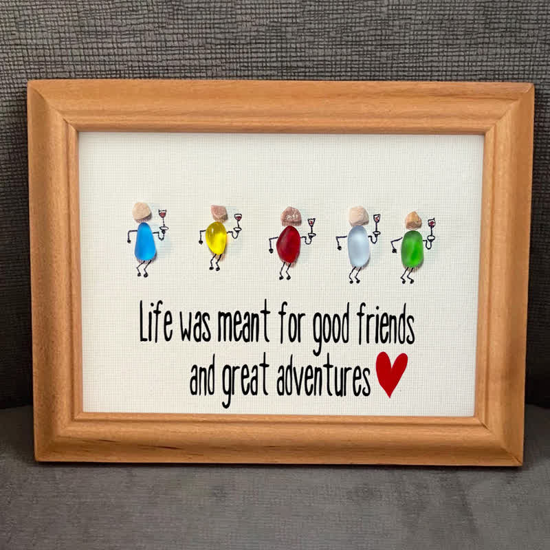 Good Friends & Wonderful Adventures Sea Glass Framed Art - image 10