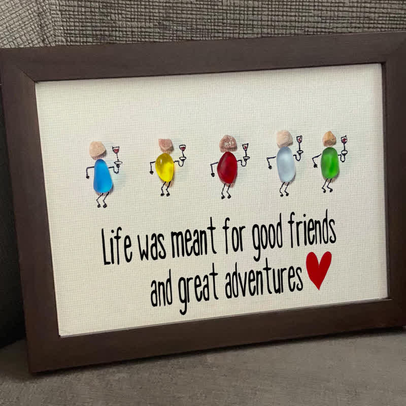 Good Friends & Wonderful Adventures Sea Glass Framed Art - image 7