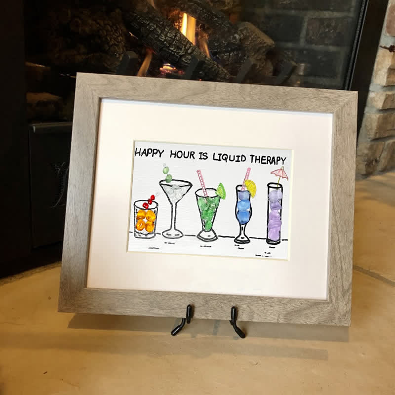 Happy Hour Cocktail Lover Sea Glass Framed Art - image 8