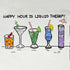 Happy Hour Cocktail Lover Sea Glass Framed Art - Seaglass Card - 6" X 8" - image 1